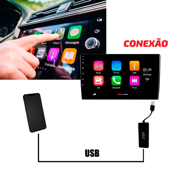ADAPTADOR CARPLAY R8 PORTATIL JT30R8CARPLAY JR8