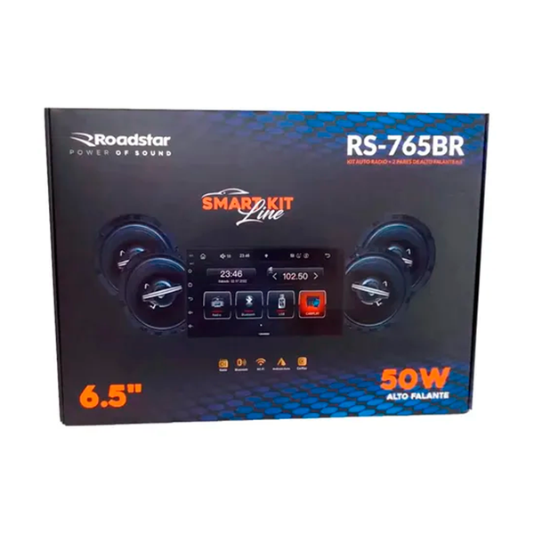 KIT MULTIMÍDIA CARPLAY C/FIO + 2 PR AF 6,5