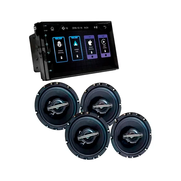 KIT MULTIMÍDIA CARPLAY C/FIO + 2 PR AF 6,5